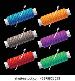 Editable Pixel Vector of Thread Illustration, good for clip art, sticker, icon, logo, etc