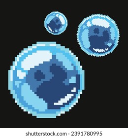 Editable pixel vector of Water Drop, good for clip art, sticker, icon, logo, etc