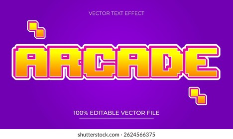 Editable Pixelate Font Typography Template Text Effect Style With Neon Color