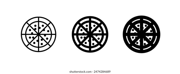 Editable pizza vector icon. Food, restaurant. Part of a big icon set family. Perfect for web and app interfaces, presentations, infographics, etc