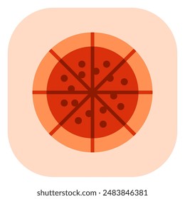 Editable pizza vector icon. Food, restaurant. Part of a big icon set family. Perfect for web and app interfaces, presentations, infographics, etc