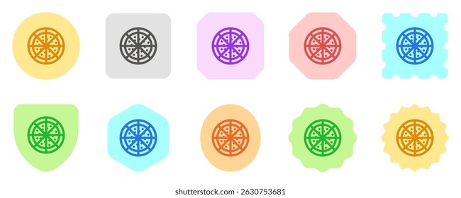 Ícone de vetor de pizza editável. Comida, restaurante. Parte de uma grande família de conjuntos de ícones. Perfeito para interfaces web e app, apresentações, infográficos, etc