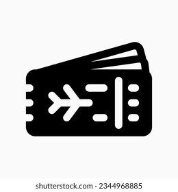 Editable plane ticket, boarding pass vector icon. Part of a big icon set family. Perfect for web and app interfaces, presentations, infographics, etc