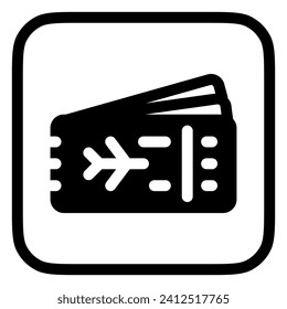 Editable plane ticket, boarding pass vector icon. Part of a big icon set family. Perfect for web and app interfaces, presentations, infographics, etc