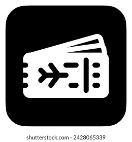 Billete de avión editable, icono de vector de tarjeta de embarque. Parte de una gran familia de iconos. Perfecto para interfaces web y aplicaciones, presentaciones, infografías, etc