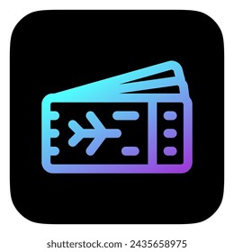 Editable plane ticket, boarding pass vector icon. Part of a big icon set family. Perfect for web and app interfaces, presentations, infographics, etc