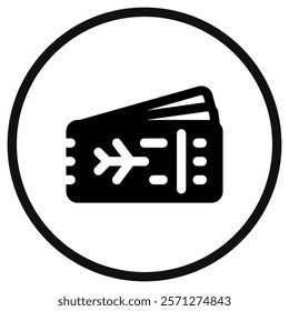 Editable plane ticket, boarding pass vector icon. Part of a big icon set family. Perfect for web and app interfaces, presentations, infographics, etc