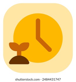 Editable plant growing time vector icon. Gardening, landscaping, horticulture. Part of a big icon set family. Perfect for web and app interfaces, presentations, infographics, etc