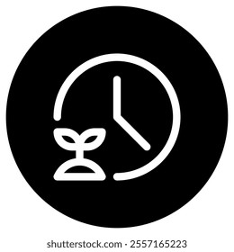 Editable plant growing time vector icon. Gardening, landscaping, horticulture. Part of a big icon set family. Perfect for web and app interfaces, presentations, infographics, etc