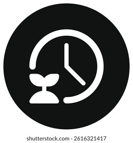 Editable plant growing time vector icon. Gardening, landscaping, horticulture. Part of a big icon set family. Perfect for web and app interfaces, presentations, infographics, etc