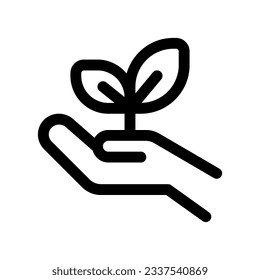 Editable plant a tree, seedling, go green vector icon. Environment, ecology, eco-friendly. Part of a big icon set family. Perfect for web and app interfaces, presentations, infographics, etc