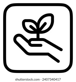 Planta editable un árbol, plántula, ícono de vector verde. Medio ambiente, ecología, eco-friendly. Parte de una familia de iconos grandes. Perfecto para interfaces web y de aplicaciones, presentaciones, infografías, etc
