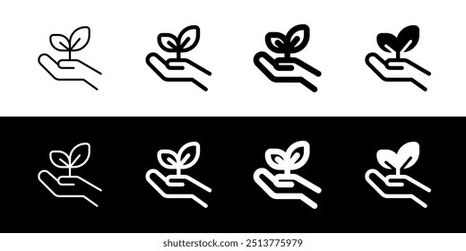 Editable plant a tree, seedling, go green vector icon. Environment, ecology, eco-friendly. Part of a big icon set family. Perfect for web and app interfaces, presentations, infographics, etc