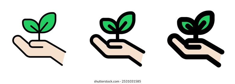 Editable plant a tree, seedling, go green vector icon. Environment, ecology, eco-friendly. Part of a big icon set family. Perfect for web and app interfaces, presentations, infographics, etc