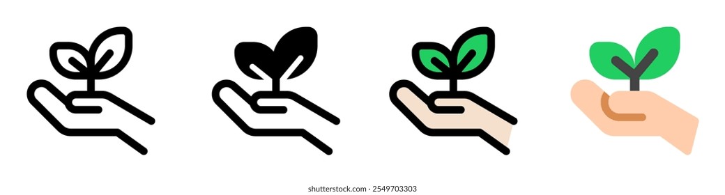 Editable plant a tree, seedling, go green vector icon. Environment, ecology, eco-friendly. Part of a big icon set family. Perfect for web and app interfaces, presentations, infographics, etc