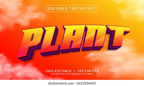 editable plant vector text effect with modern style design