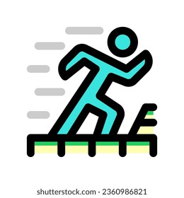 Editable platformer game, action game, running vector icon. Video game, game elements. Part of a big icon set family. Perfect for web and app interfaces, presentations, infographics, etc