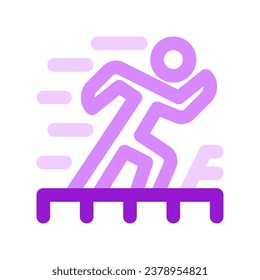 Editable platformer game, action game, running vector icon. Video game, game elements. Part of a big icon set family. Perfect for web and app interfaces, presentations, infographics, etc