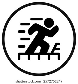 Editable platformer game, action game, running vector icon. Video game, game elements. Part of a big icon set family. Perfect for web and app interfaces, presentations, infographics, etc