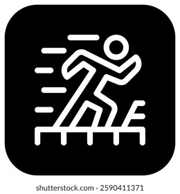 Editable platformer game, action game, running vector icon. Video game, game elements. Part of a big icon set family. Perfect for web and app interfaces, presentations, infographics, etc