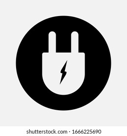 editable plug icon on white background. vector eps 10