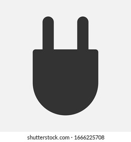 editable plug icon on white background. vector eps 10