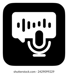 Podcast editable, audiolibro, chat, icono de vector de difusión. Aprendizaje en línea, curso, tutorial. Parte de una gran familia de iconos. Perfecto para interfaces web y aplicaciones, presentaciones, infografías, etc