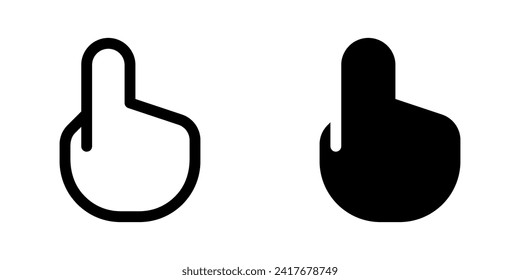Editable pointing hand gesture vector icon. Part of a big icon set family. Perfect for web and app interfaces, presentations, infographics, etc