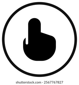 Editable pointing hand gesture vector icon. Part of a big icon set family. Perfect for web and app interfaces, presentations, infographics, etc