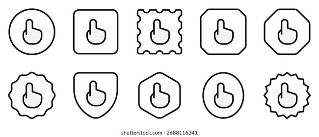 Ícone de vetor de gesto de ponteiro editável. Parte de uma grande família de conjuntos de ícones. Perfeito para interfaces web e app, apresentações, infográficos, etc