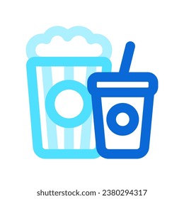 Editable popcorn, soda, snack, drink food, beverage vector icon. Movie, cinema, entertainment. Part of a big icon set family. Perfect for web and app interfaces, presentations, infographics, etc