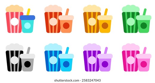 Editable popcorn, soda, snack, drink food, beverage vector icon. Movie, cinema, entertainment. Part of a big icon set family. Perfect for web and app interfaces, presentations, infographics, etc