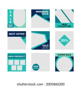 Editable post set banner template,mock up, social banner, discount, collection