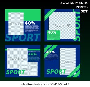 Editable post template for advertising on social networks. web banners for promotion.