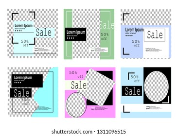 Editable Post Template Social Media Banners for Digital Marketing vector