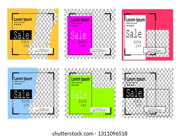 Editable Post Template Social Media Banners for Digital Marketing vector