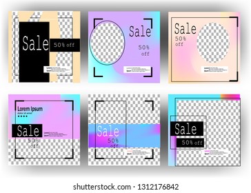 Editable Post Template Social Media Banners for Digital Marketing vector