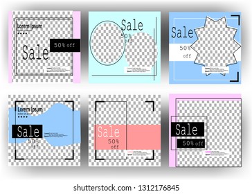 Editable Post Template Social Media Banners for Digital Marketing vector