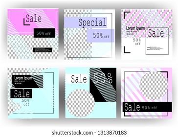 Editable Post Template Social Media Banners for Digital Marketing vector