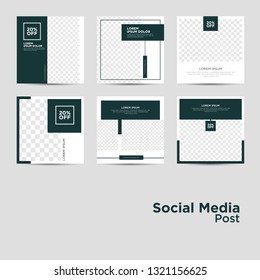 Editable Post Template Social Media Banners for Digital Marketing. Promotion Brand Fashion. Stories. Streaming. Vector Illustration - Vector