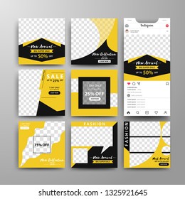Editable Post Template Social Media Banners for Digital Marketing. Promo Brand Fashion. Sale Banners. Vector Illustration. Eps 10 