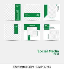 Editable Post Template Social Media Banners for Digital Marketing. Promotion Brand Fashion. Stories. Streaming. Vector Illustration - Vector