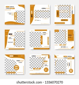 Editable Post Template Social Media Banners for Digital Marketing. Promo Brand Fashion. Stories. Streaming. Vector Illustration