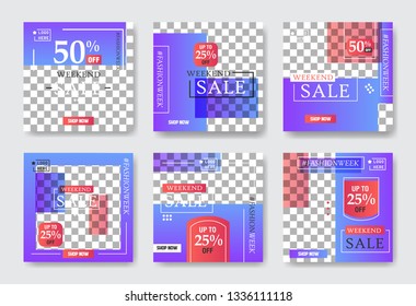 Editable Post Template Social Media Banners for Digital Marketing. Promo Brand Fashion. Stories. Streaming. Vector Illustration