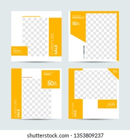 Editable Post Template Social Media Banners for Digital Marketing. Promotion Brand Fashion. Stories. Streaming. Vector Illustration - Vector