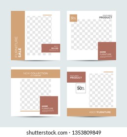 Editable Post Template Social Media Banners for Digital Marketing. Promotion Brand Fashion. Stories. Streaming. Vector Illustration - Vector