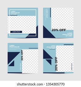 Editable Post Template Social Media Banners for Digital Marketing. Promotion Brand Fashion. Stories. Streaming. Vector Illustration - Vector