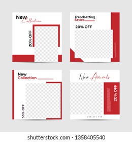 Editable Post Template Social Media Banners for Digital Marketing. Promotion Brand Fashion. Stories. Streaming.  