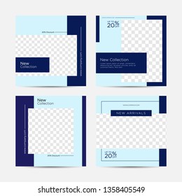 Editable Post Template Social Media Banners for Digital Marketing. Promotion Brand Fashion. Stories. Streaming.  