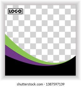 Editable Post Template Social Media Banners for Digital Marketing.Square banner for social media marketing.